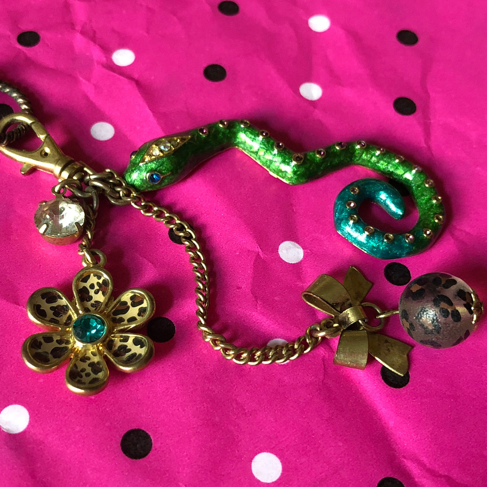 Betsey Johnson Snake Charm Necklace